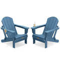 Folding Adirondack Chair Set of 2 with Cup Holder L251908