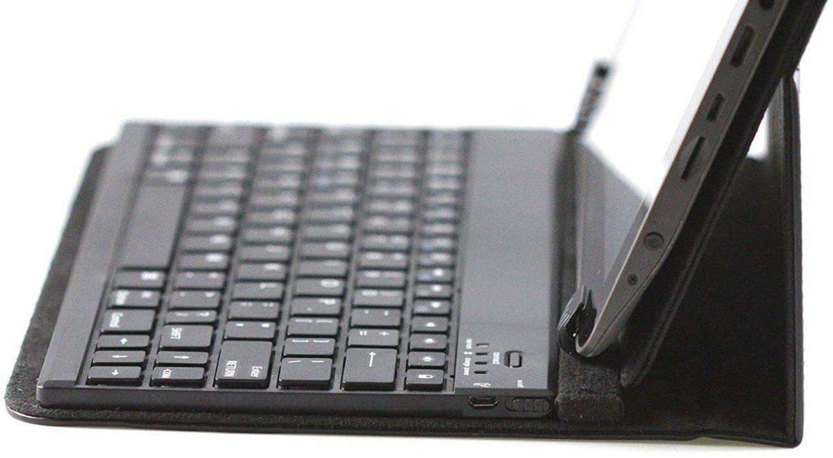 Folding Leather Folio Case Cover & Stand with Removable Keyboard V6771