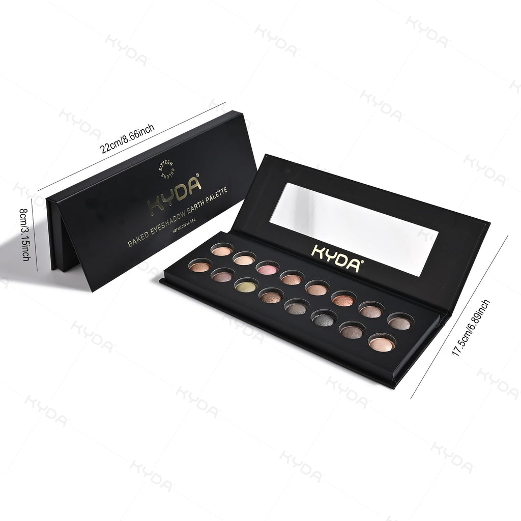 16 Colors Baked Eyeshadow Palette Matte Shimmer Finish F13769