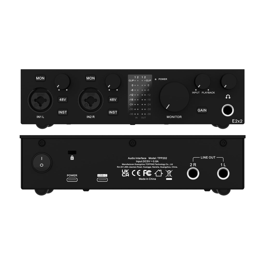 USB Audio Interface with 48V Phantom Power, Black G52728