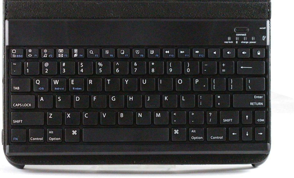 Folding Leather Folio Case Cover & Stand with Removable Keyboard V6771