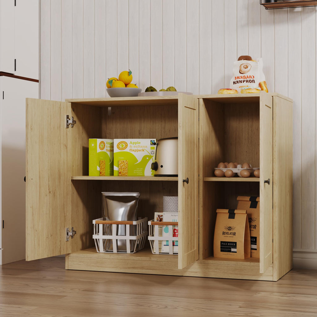 Buffet Cabinet with 3 Doors and Adjustable Shelf Z950