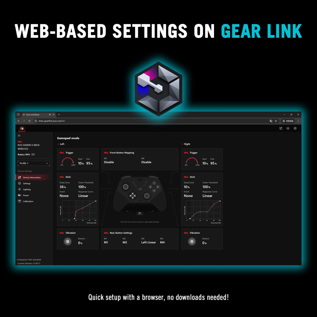 Black Wireless Gaming Controller S43480