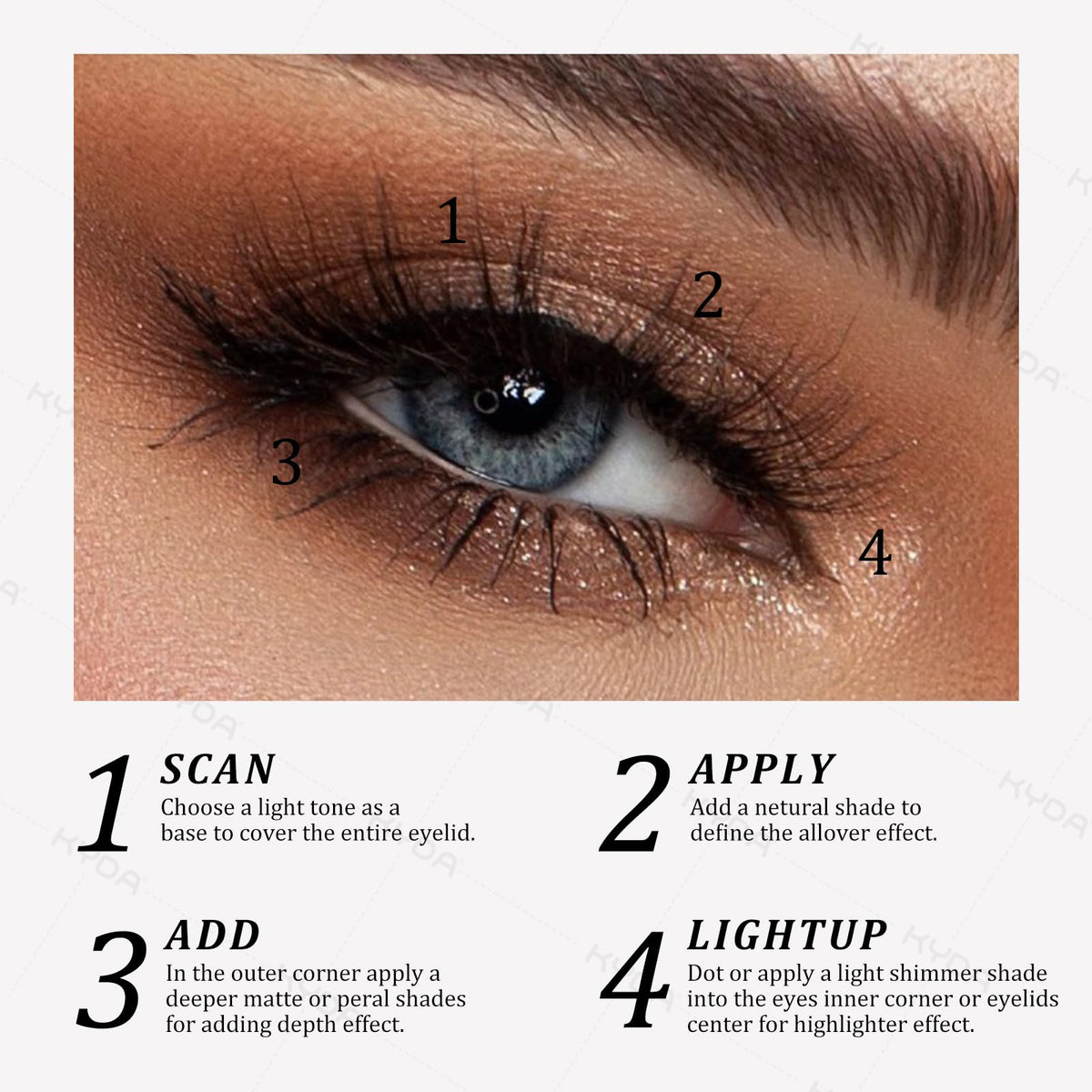 16 Colors Baked Eyeshadow Palette Matte Shimmer Finish F13769