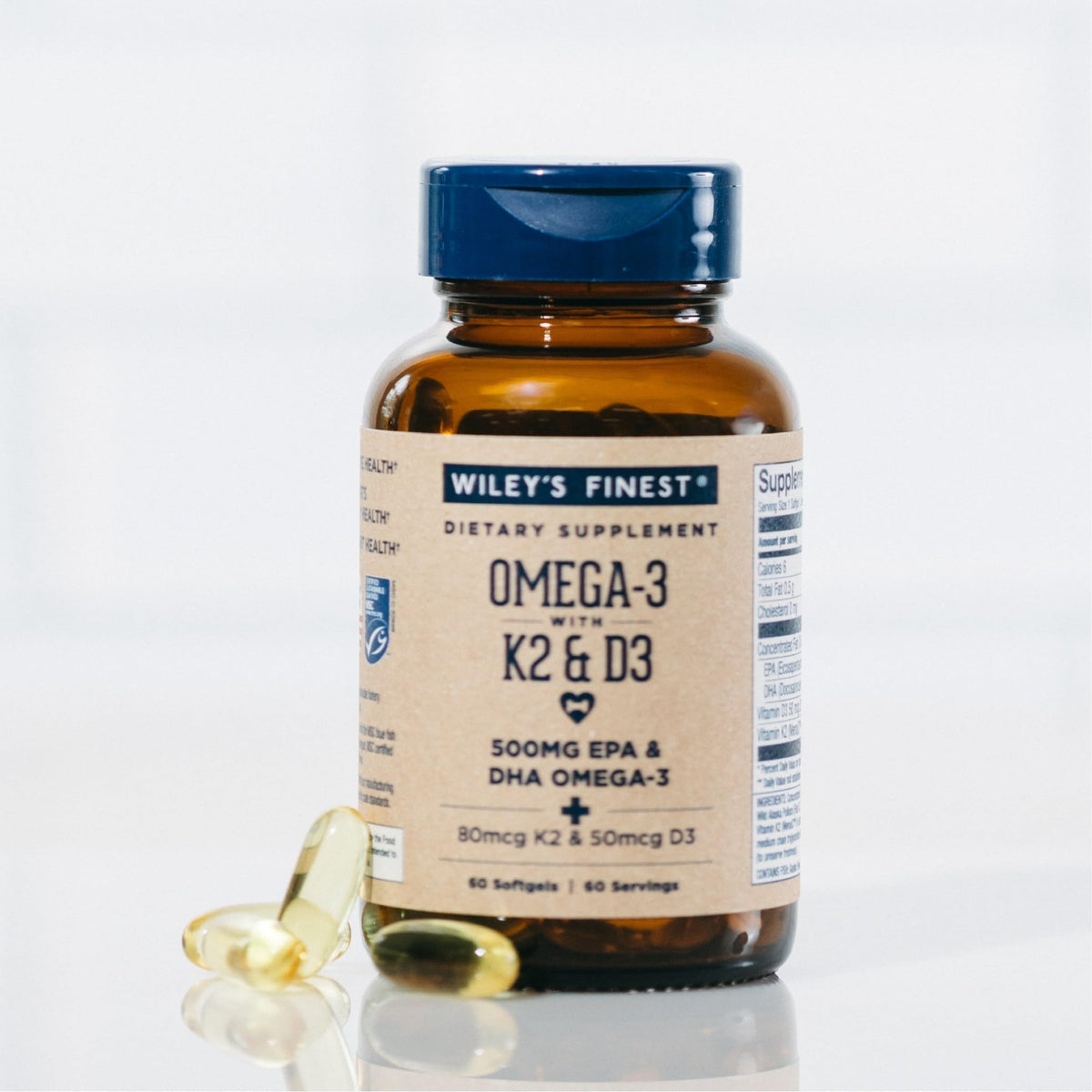 Omega-3 with Vitamin K2 and D3, 60 Count H449760