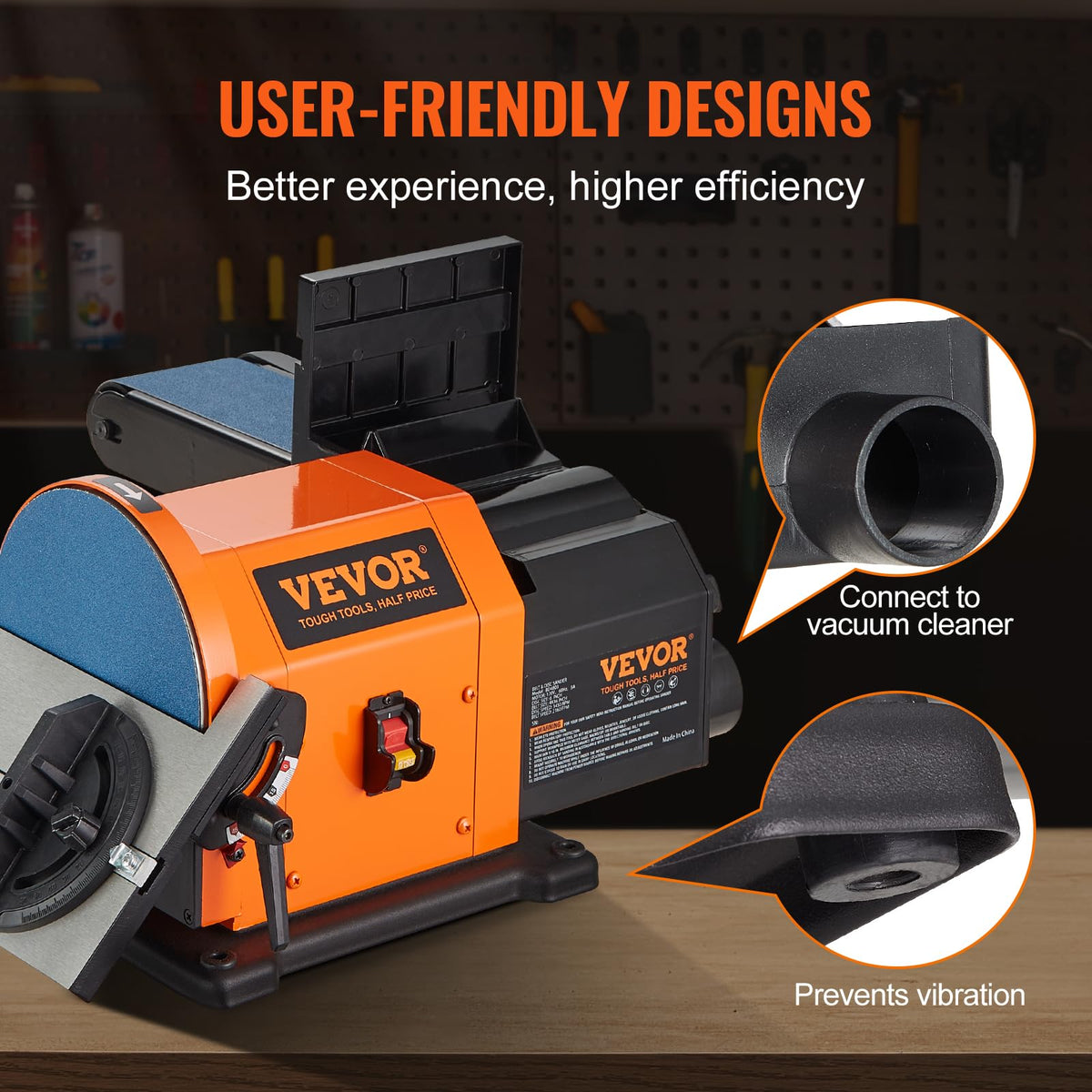 8" Disc and 4" x 36" Belt Sander with 5A Induction Motor R539