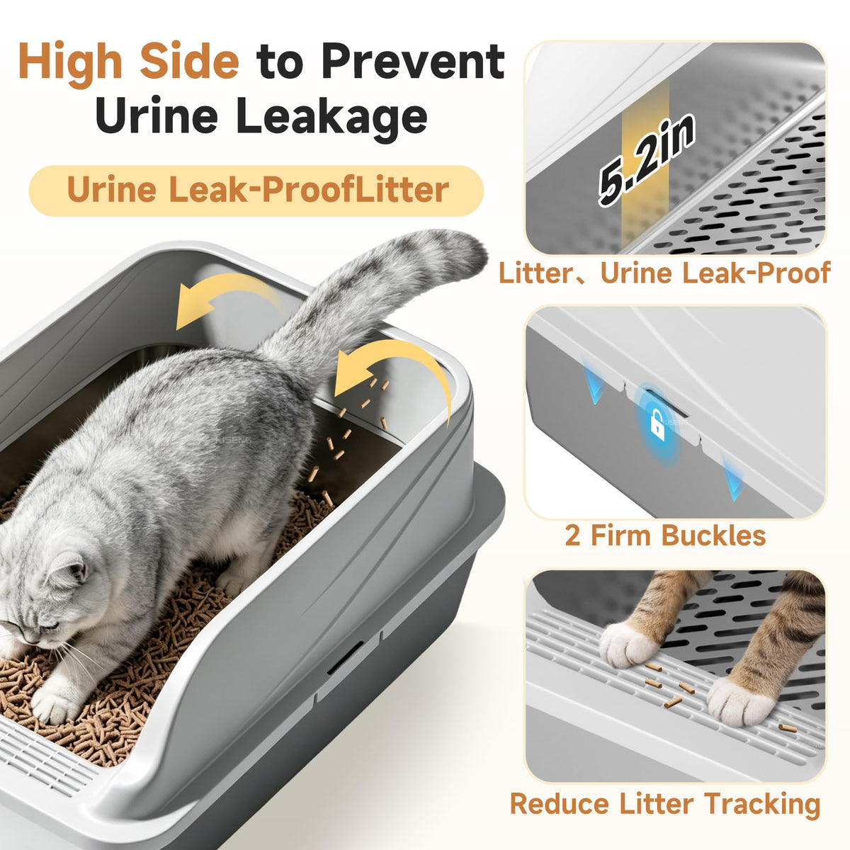 Stainless Steel Sifting Litter Box H7939