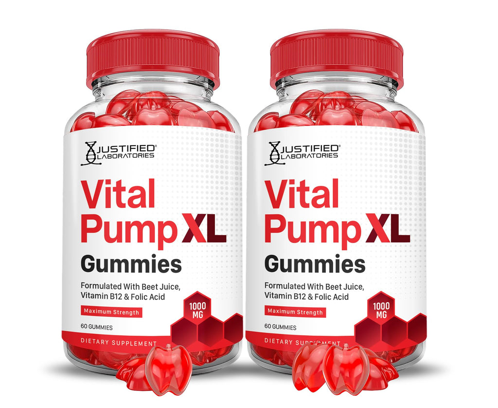 Vital Pump XL Performance Gummies 1000MG Beet Juice B12 Vegan Non GMO 120 Gummys U239113