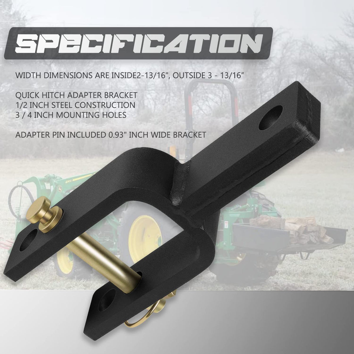 Category 1 3-Point Quick Hitch Adapter R153