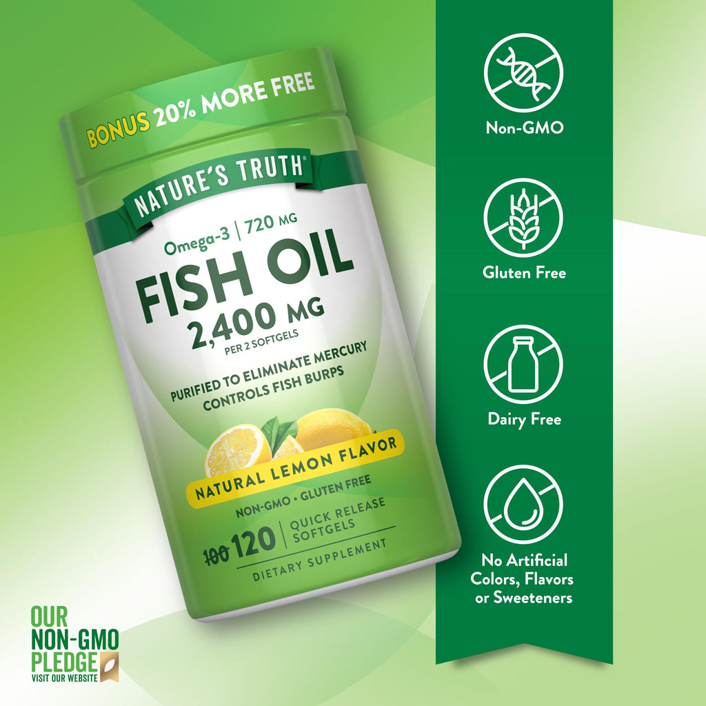 Fish Oil 2400mg 120 Softgels H387