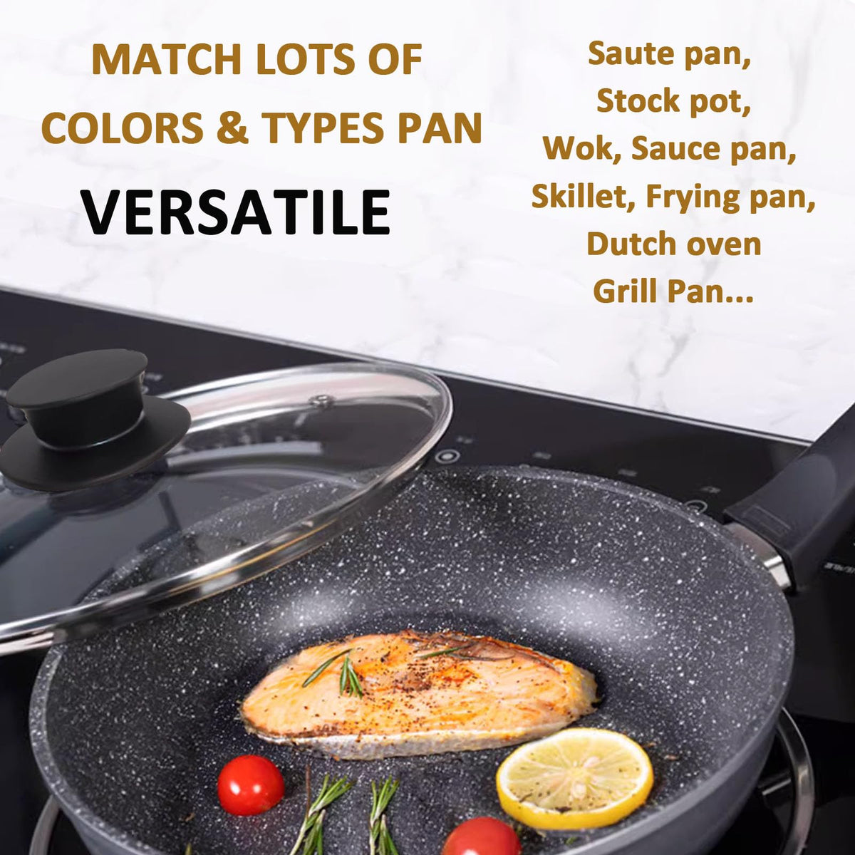 Tempered Glass Lid with Heat Resistant Handle 10.25 In Y98044