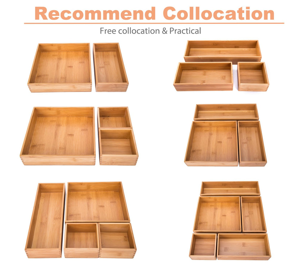 Bamboo Organizer Storage Boxes 4"*4" P420055