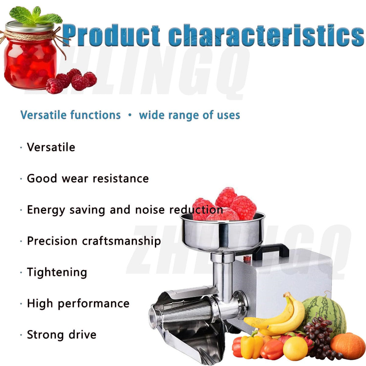 450W Stainless Steel Electric Food Mill T58592