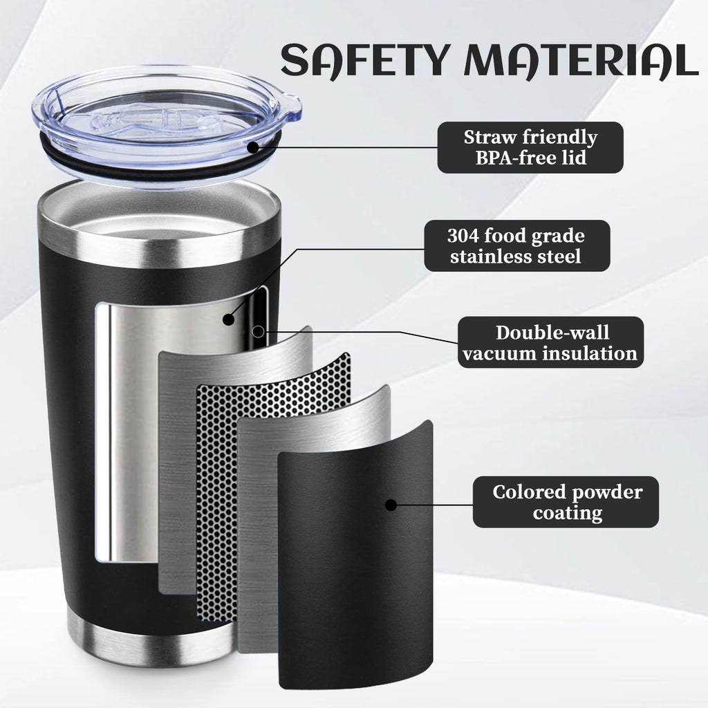20oz Insulated Tumbler with Lid Straw D428854