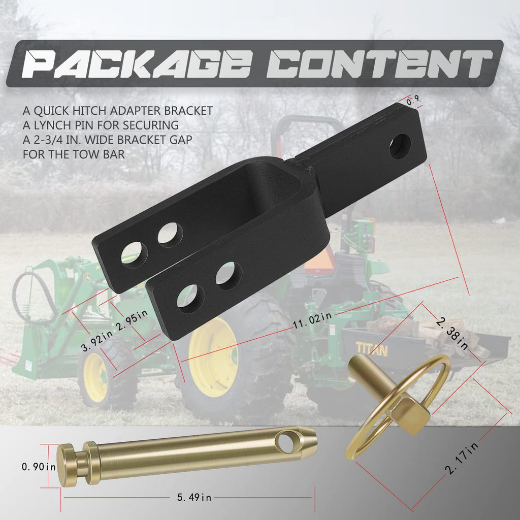 Category 1 3-Point Quick Hitch Adapter R153