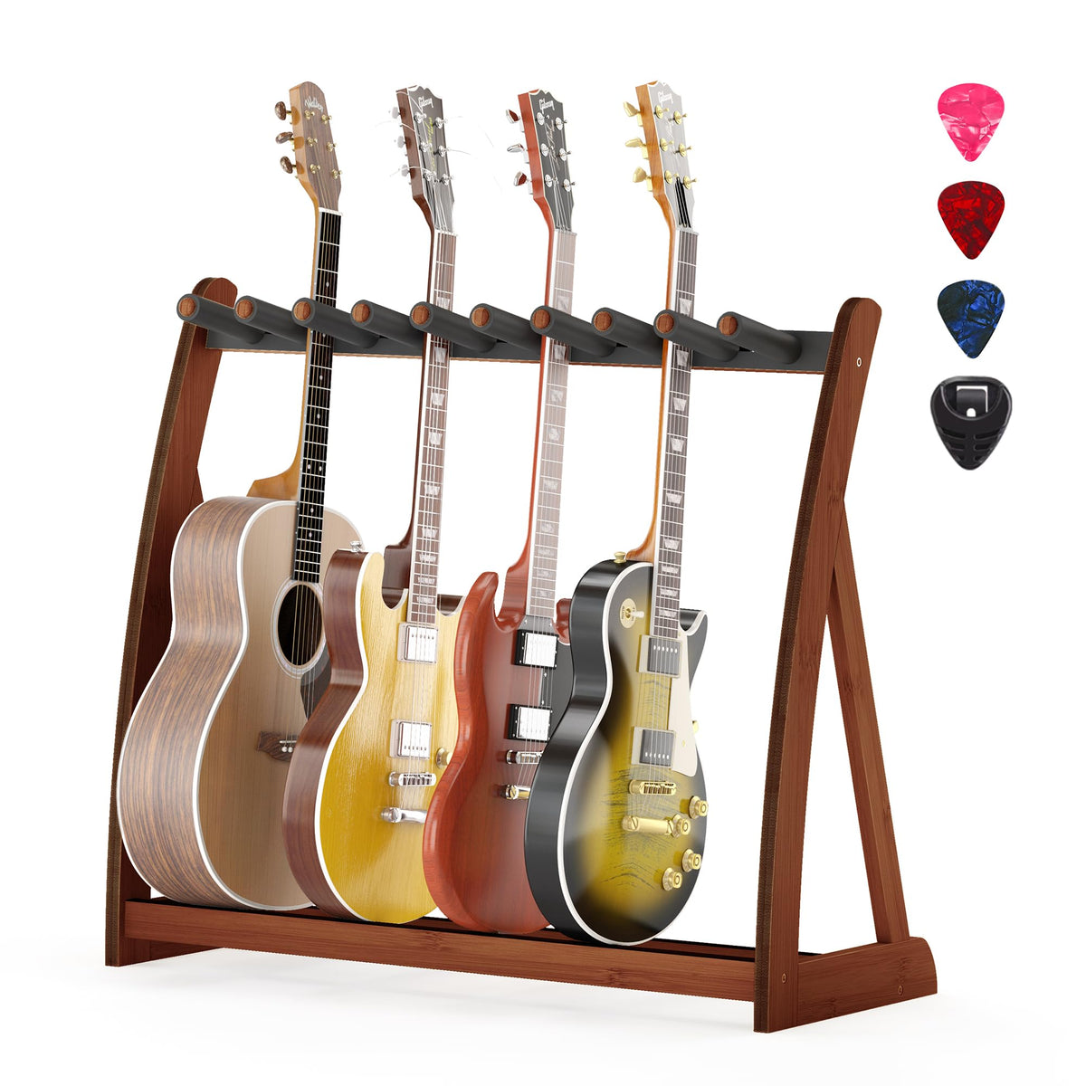 Foldable Adjustable Guitar Stand Rack with No-Slip Non-Scratch Padding S671