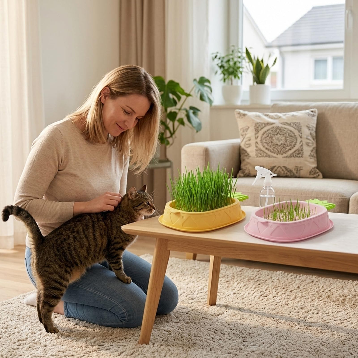 2 Pack Hydroponic Cat Grass Planter K9462