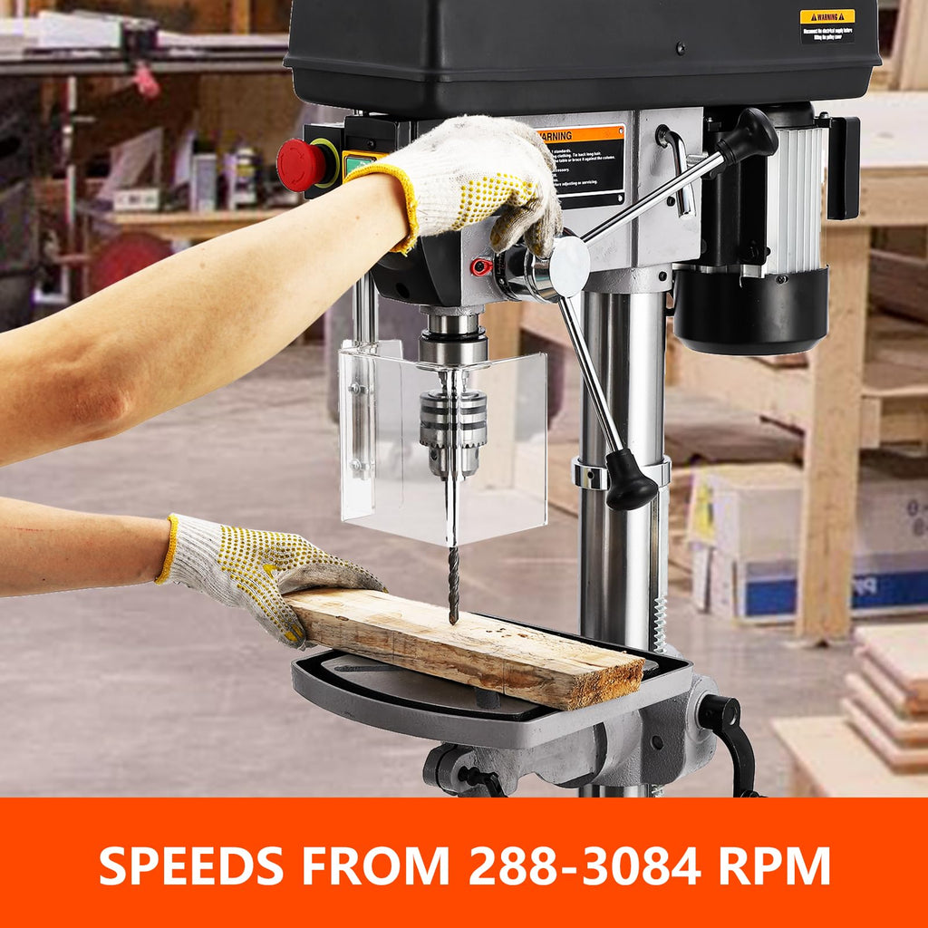15 in Benchtop Drill Press with 7.5 Amp Variable Speed Tilting Worktable T48345
