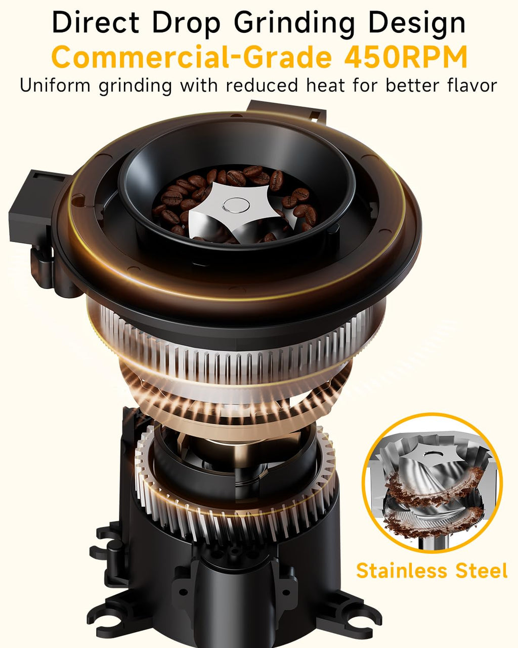 Conical Burr Coffee Grinder, 34 Settings P6459