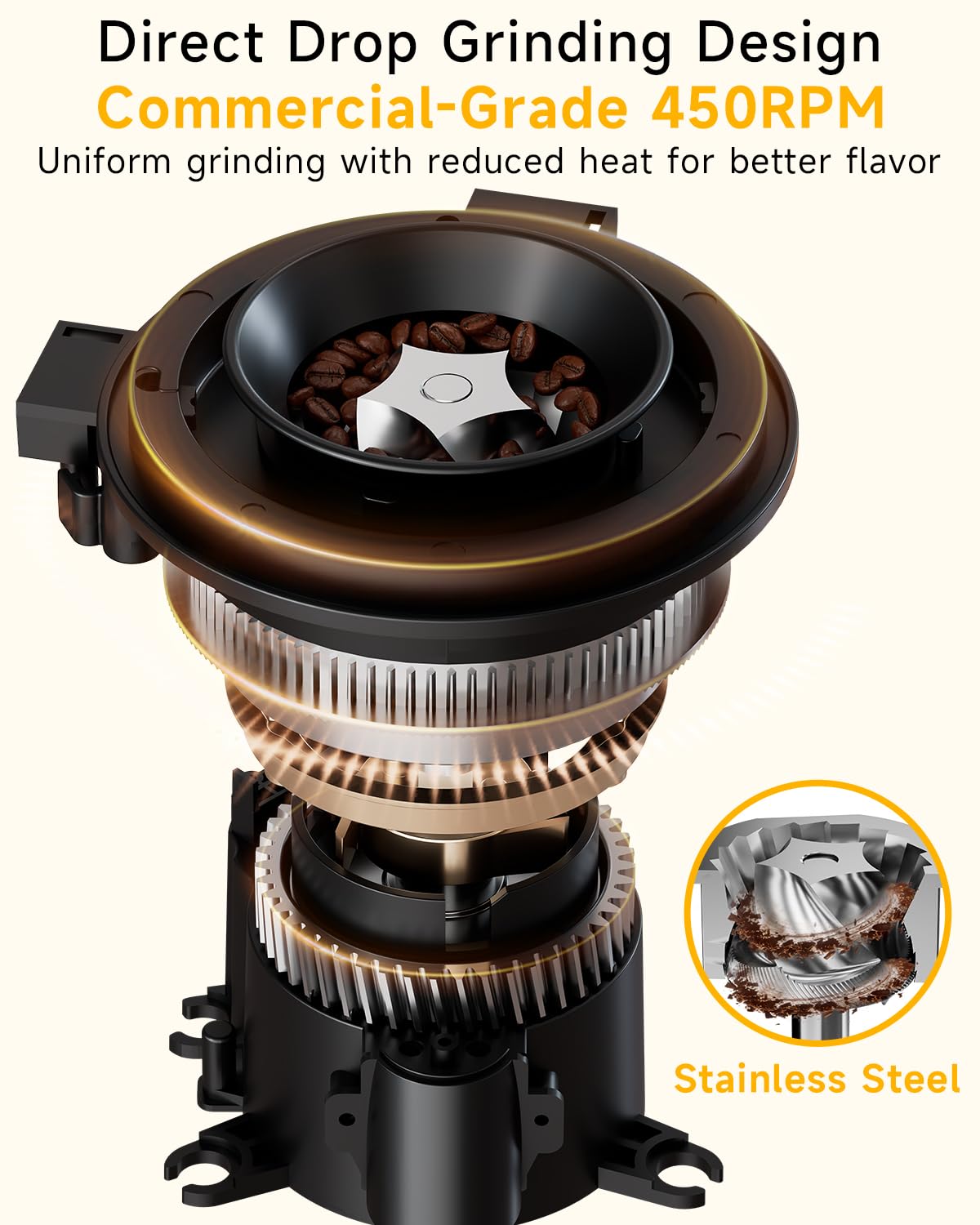Conical Burr Coffee Grinder, 34 Settings P6459