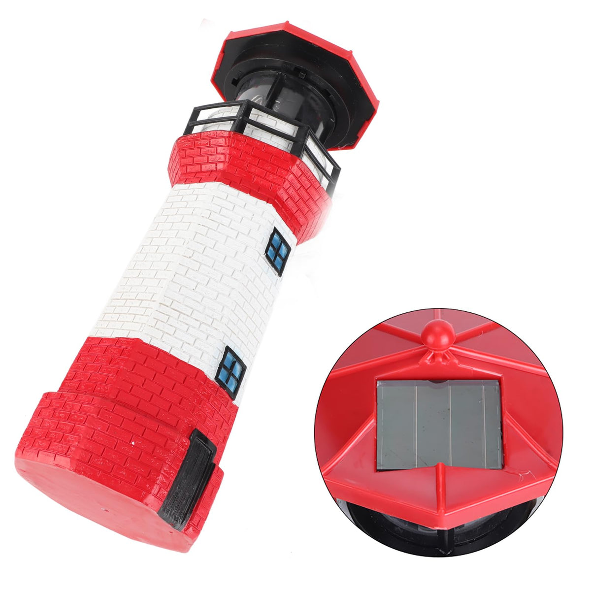 Solar Powered Rotating Lighthouse Decoration D8524