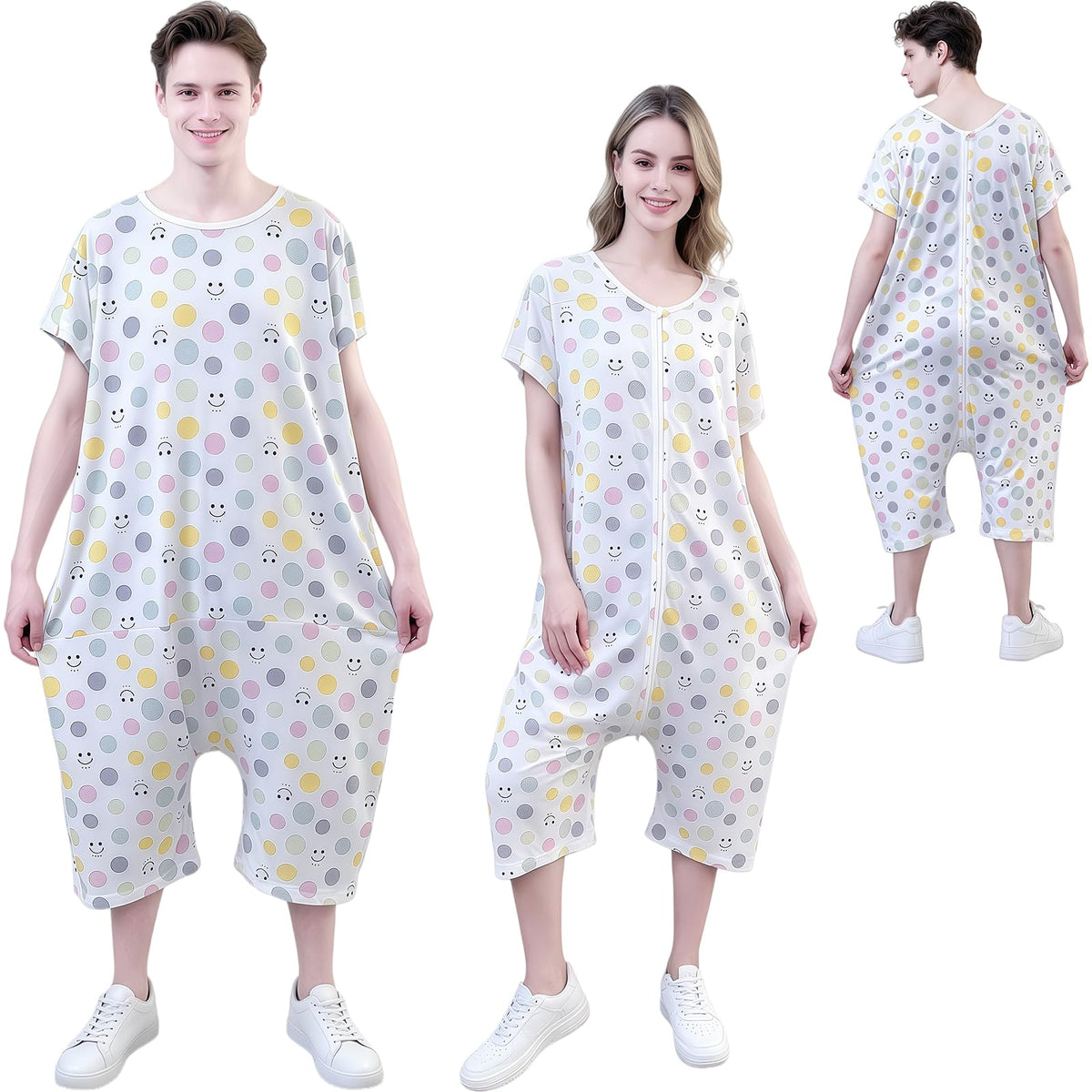Reversible Incontinence Jumpsuit with Zipper A675944