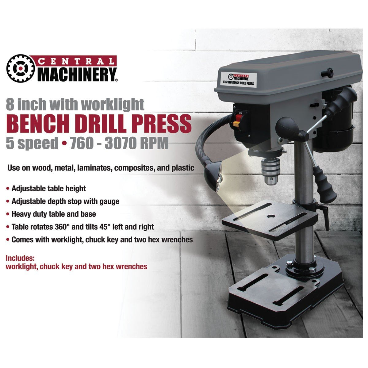 8" Bench Mount Drill Press Z31067