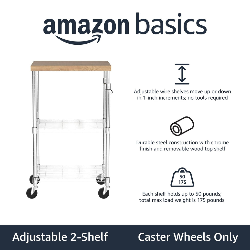 3-Tier Kitchen Storage Rack with Caster Wheels F634568