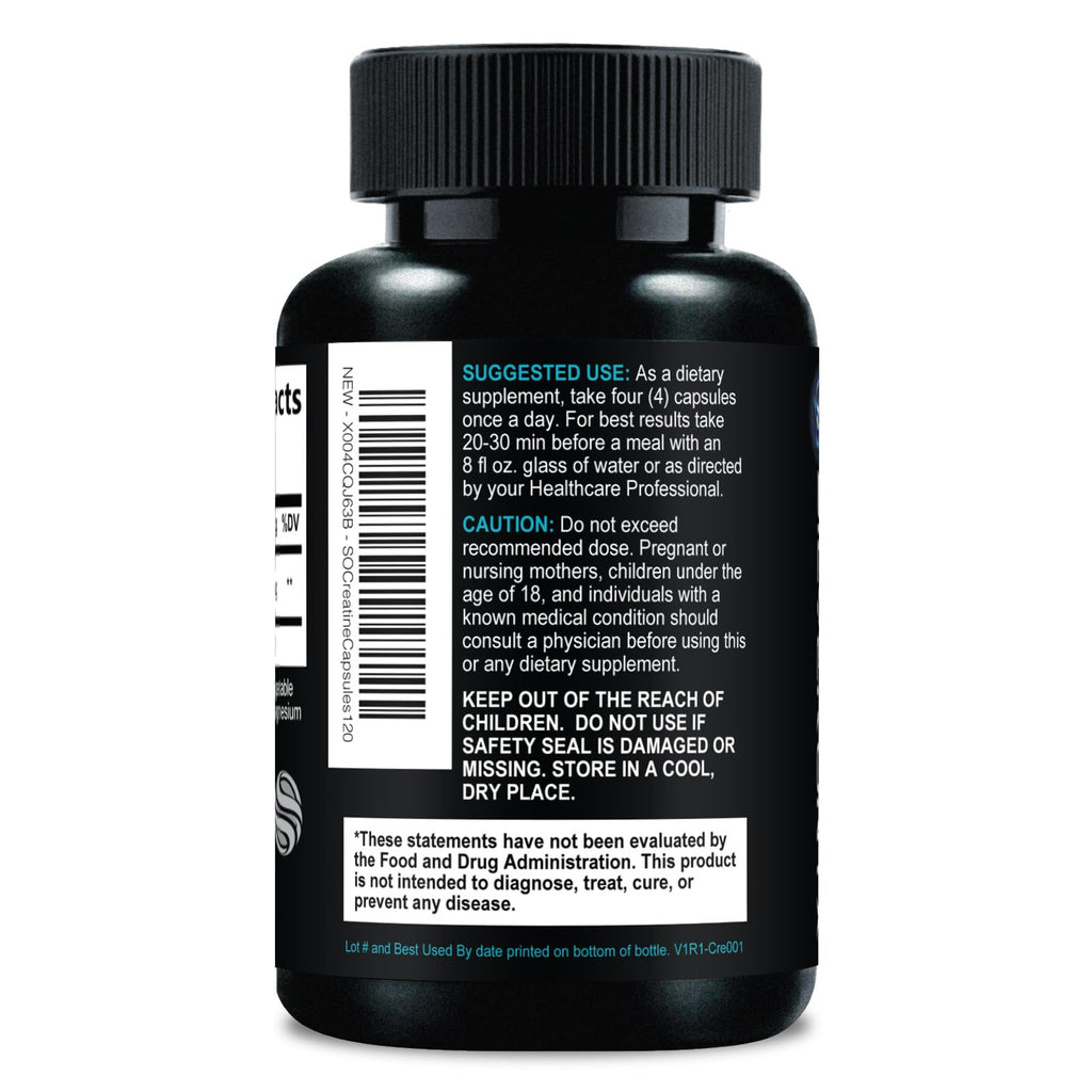 Micronized Creatine Monohydrate 3000mg 60 Capsules I289897