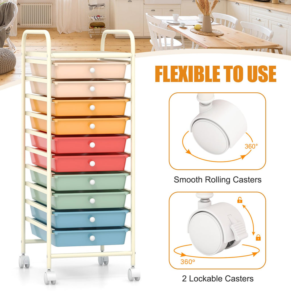 10 Drawer Rolling Storage Cart N779608
