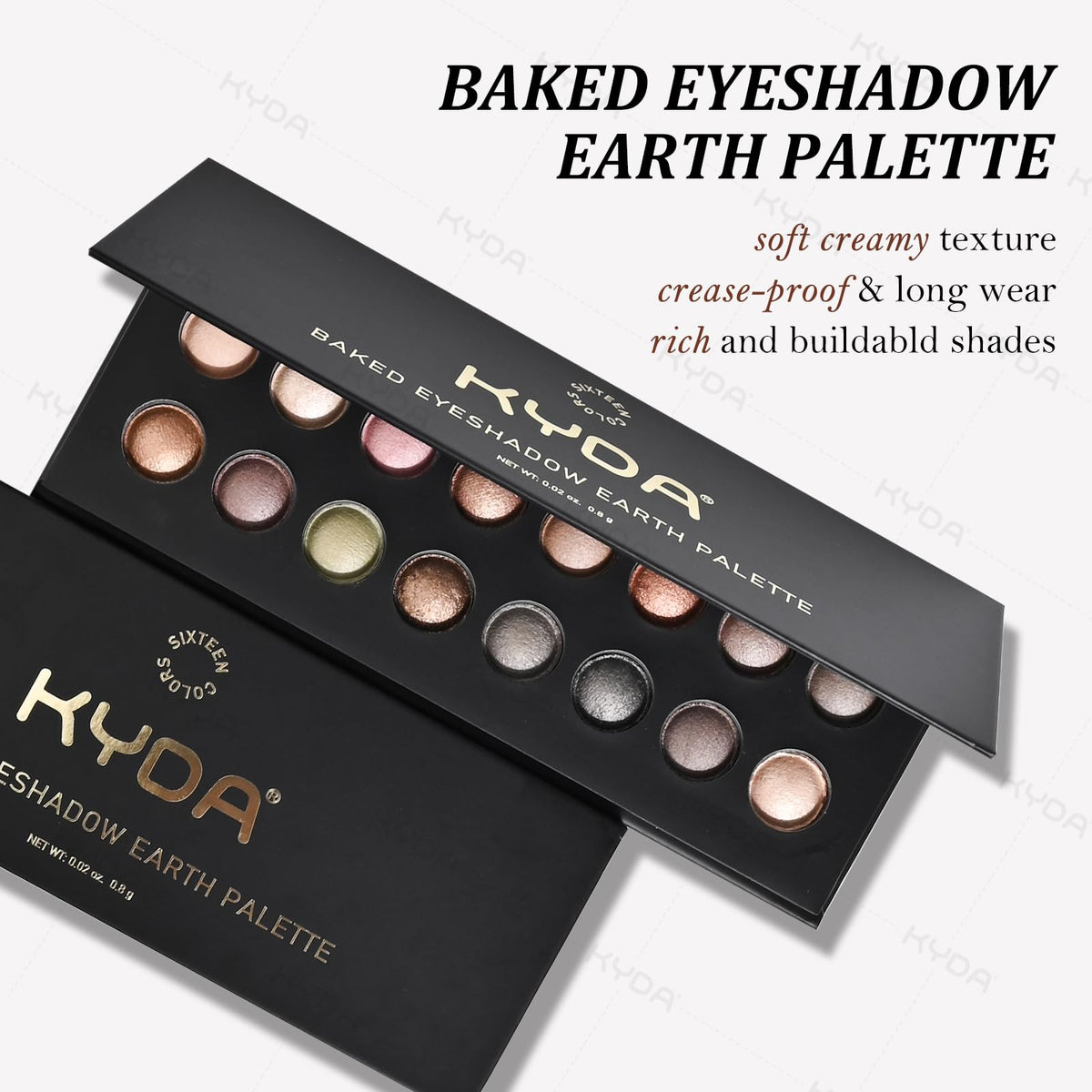 16 Colors Baked Eyeshadow Palette Matte Shimmer Finish F13769