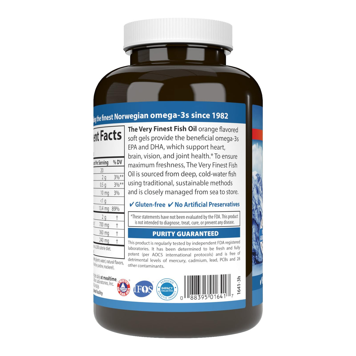 Fish Oil 700 mg Omega-3s Orange 120 Softgels K5928
