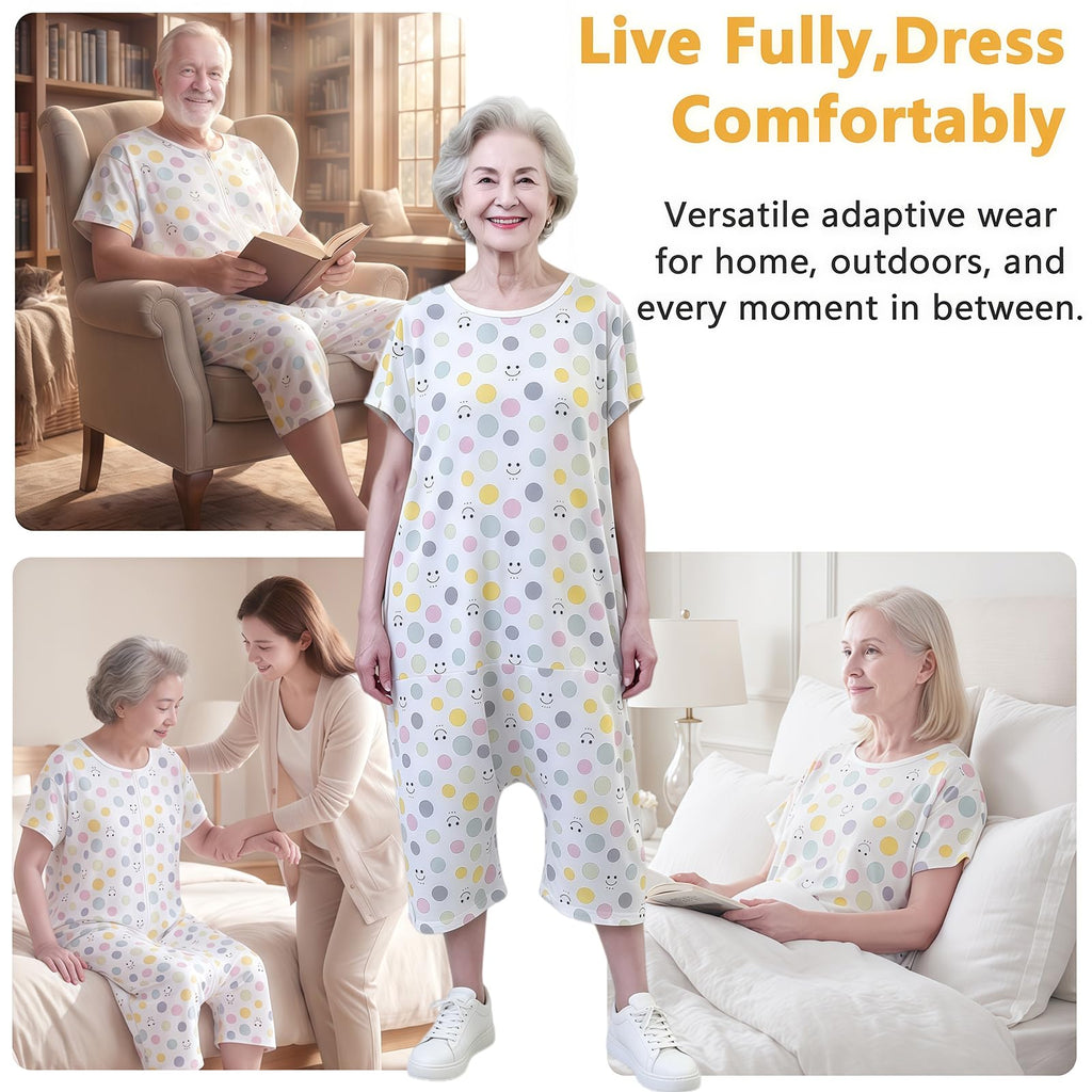 Reversible Incontinence Jumpsuit with Zipper A675944