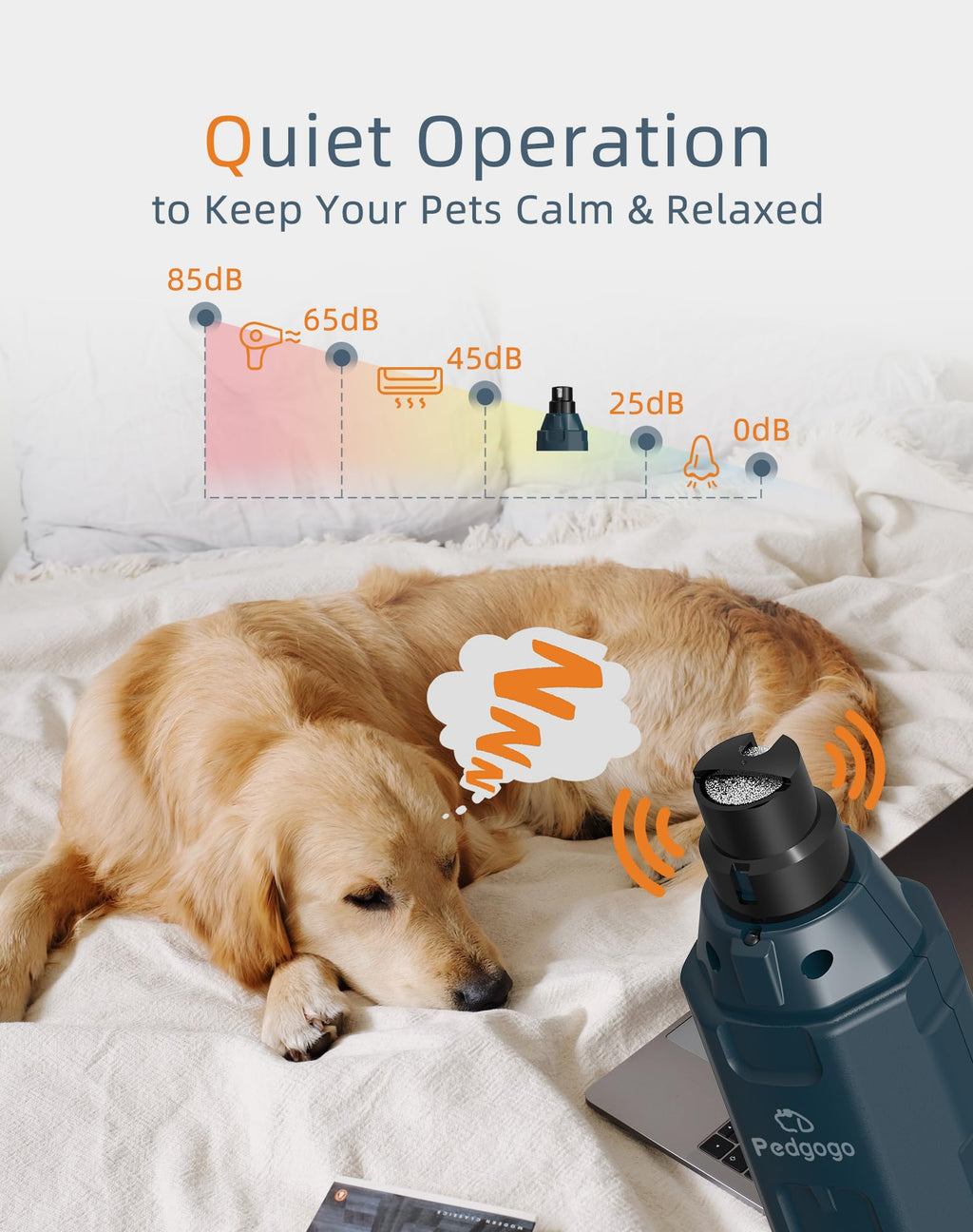 Dog Nail Grinder with 2 LED Lights Q9906
