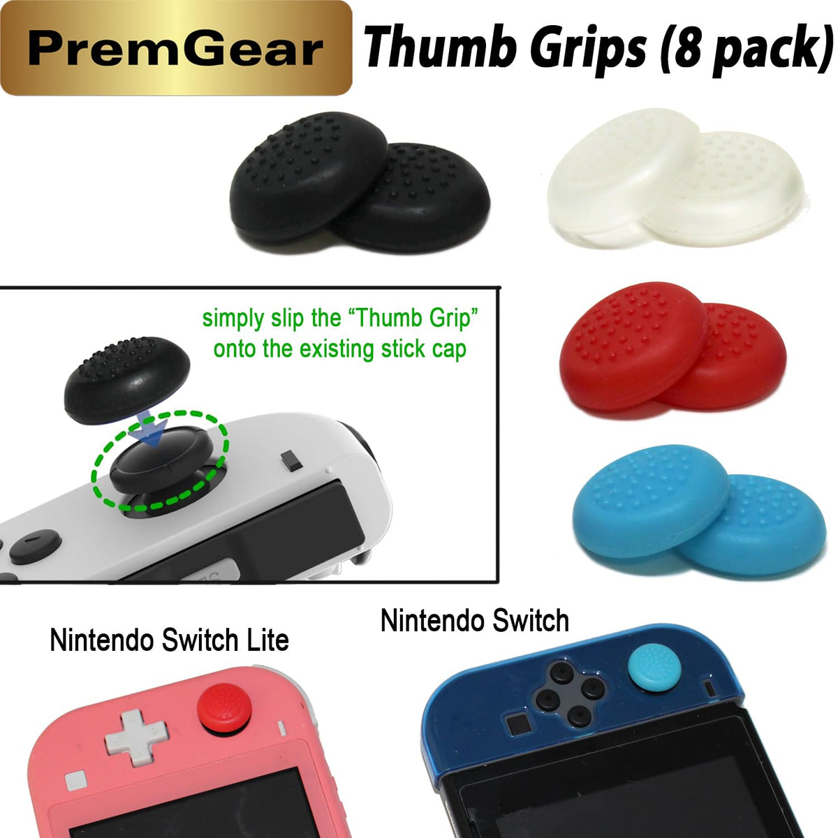 Nintendo Switch Game with Thumb Grips, Game Card Holder & Cleaning Cloth O725996