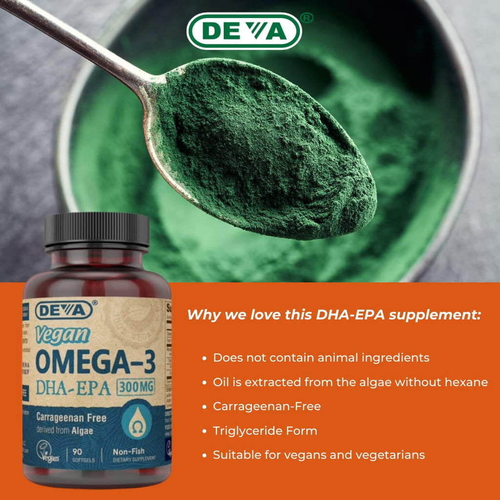 Vegan Omega-3 DHA EPA 300 mg 90 Softgels Z363
