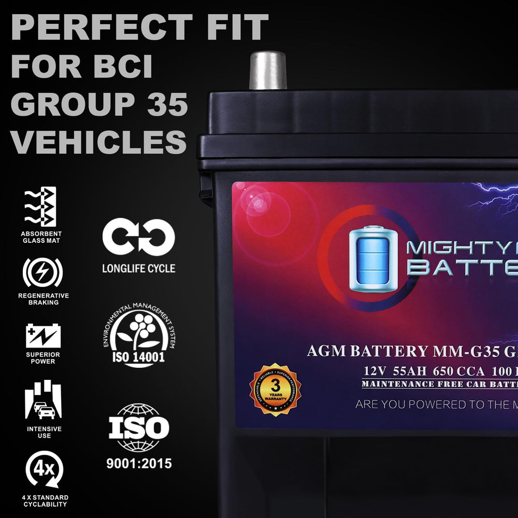 12V 55Ah AGM Replacement Battery Y310840