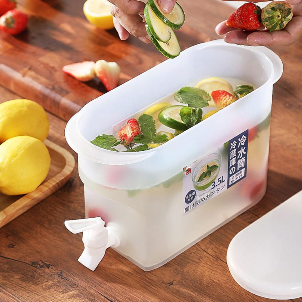 Cold Water Jug with Faucet 3.5l White E266585