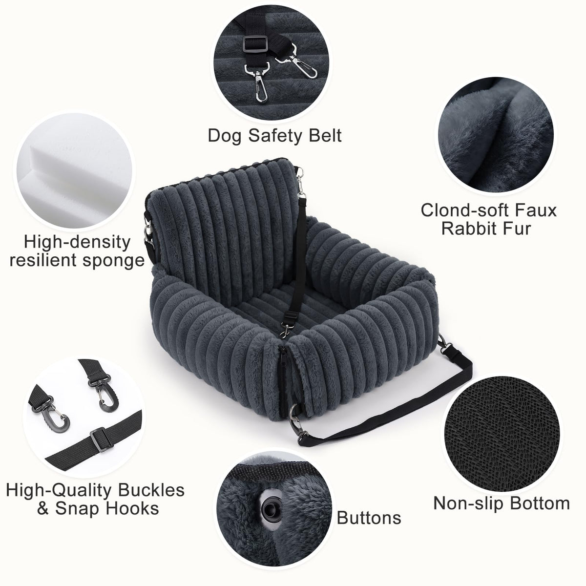 6-in-1 Dog Car Seat up to 23 lbs D35674