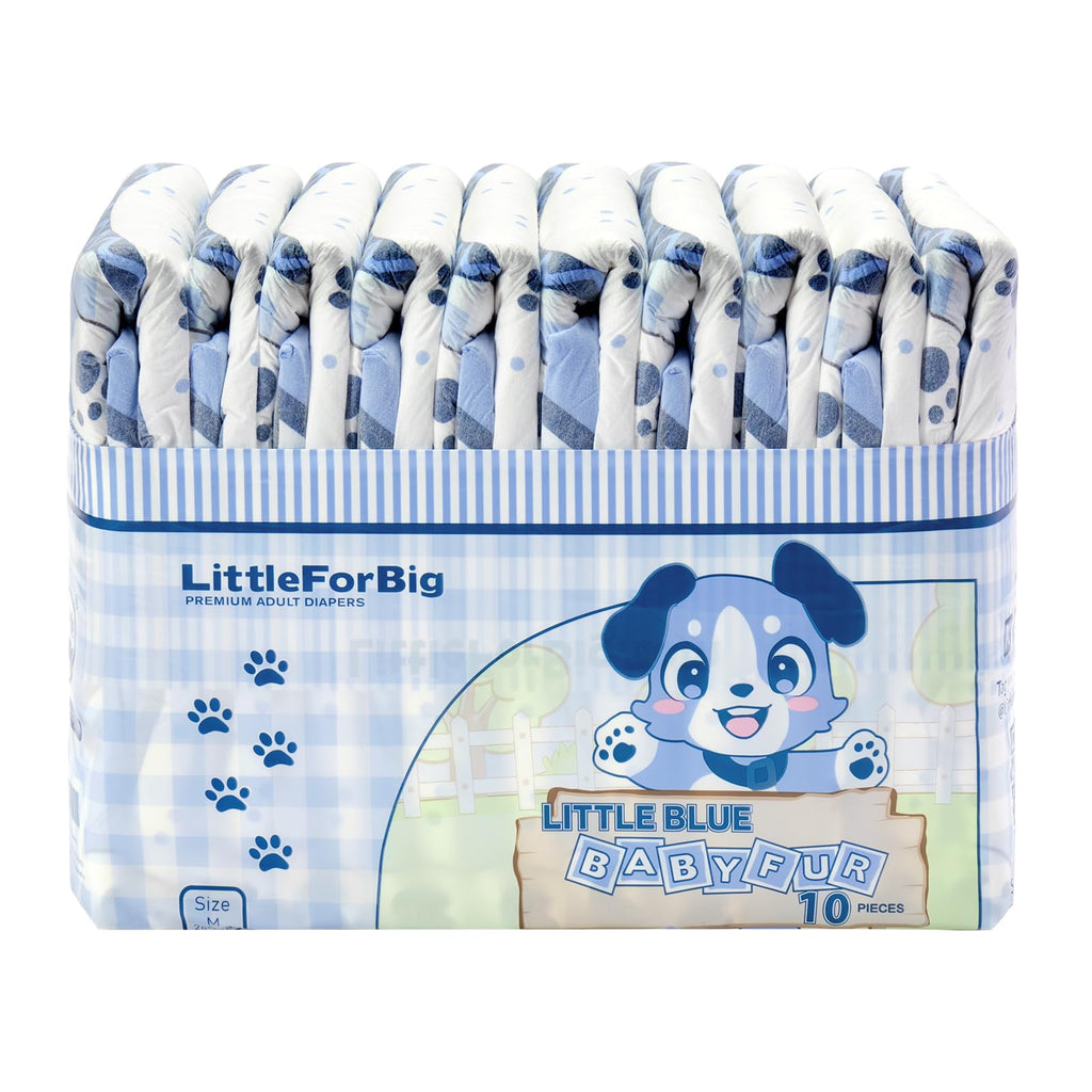 Adjustable Hook-and-Loop Fastener Closure Adult Printed Cloth Back Diaper 10 Pieces Medium 28"-38" R224