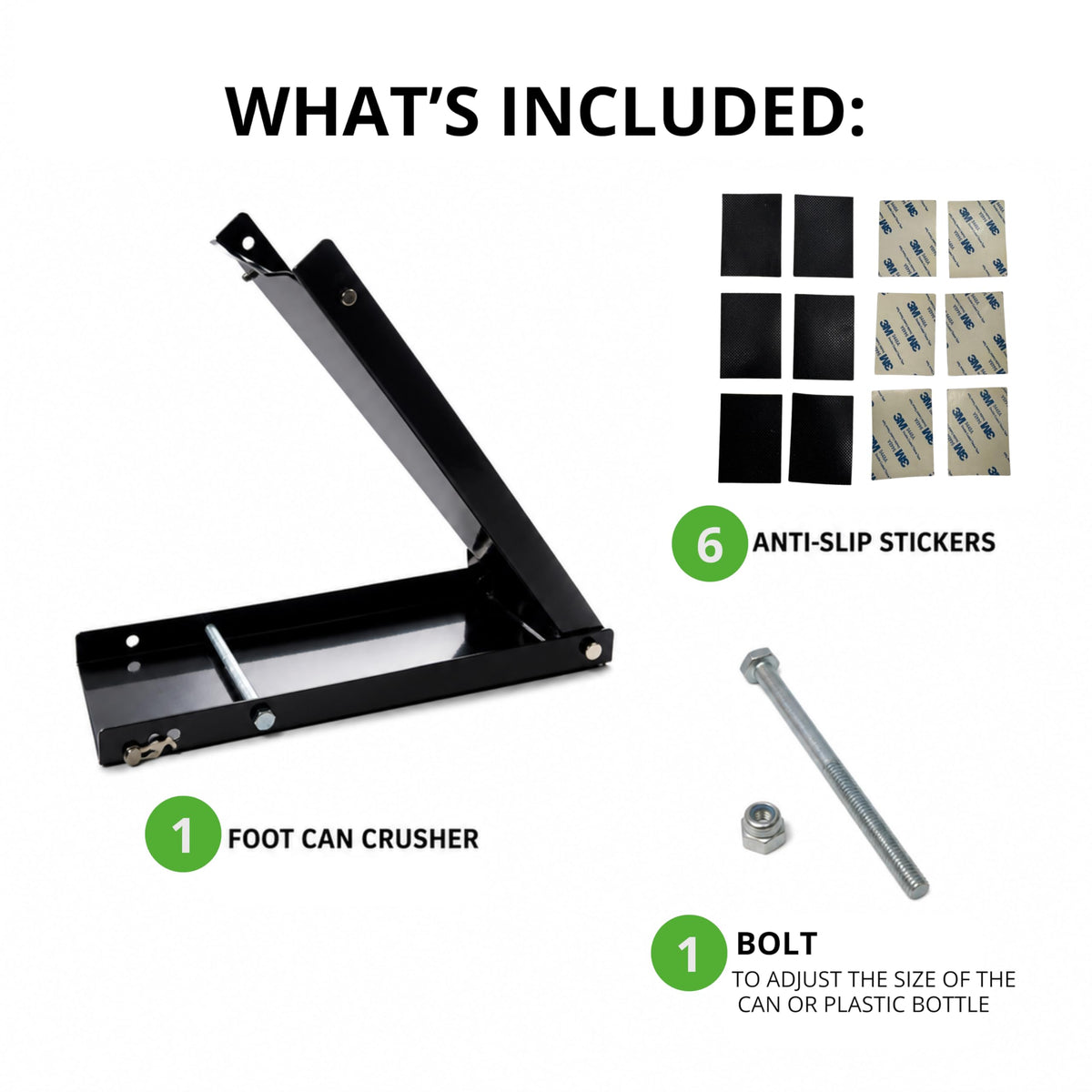 Heavy Duty Aluminum Foldable Can Crusher with Non-Slip Base Y417813
