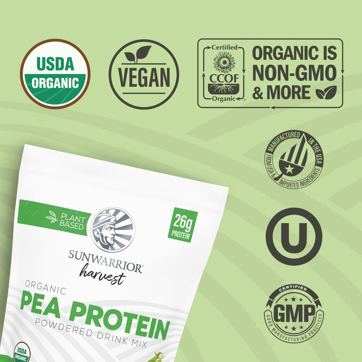 Organic Pea Protein Powder 35 Servings Unflavored N68597