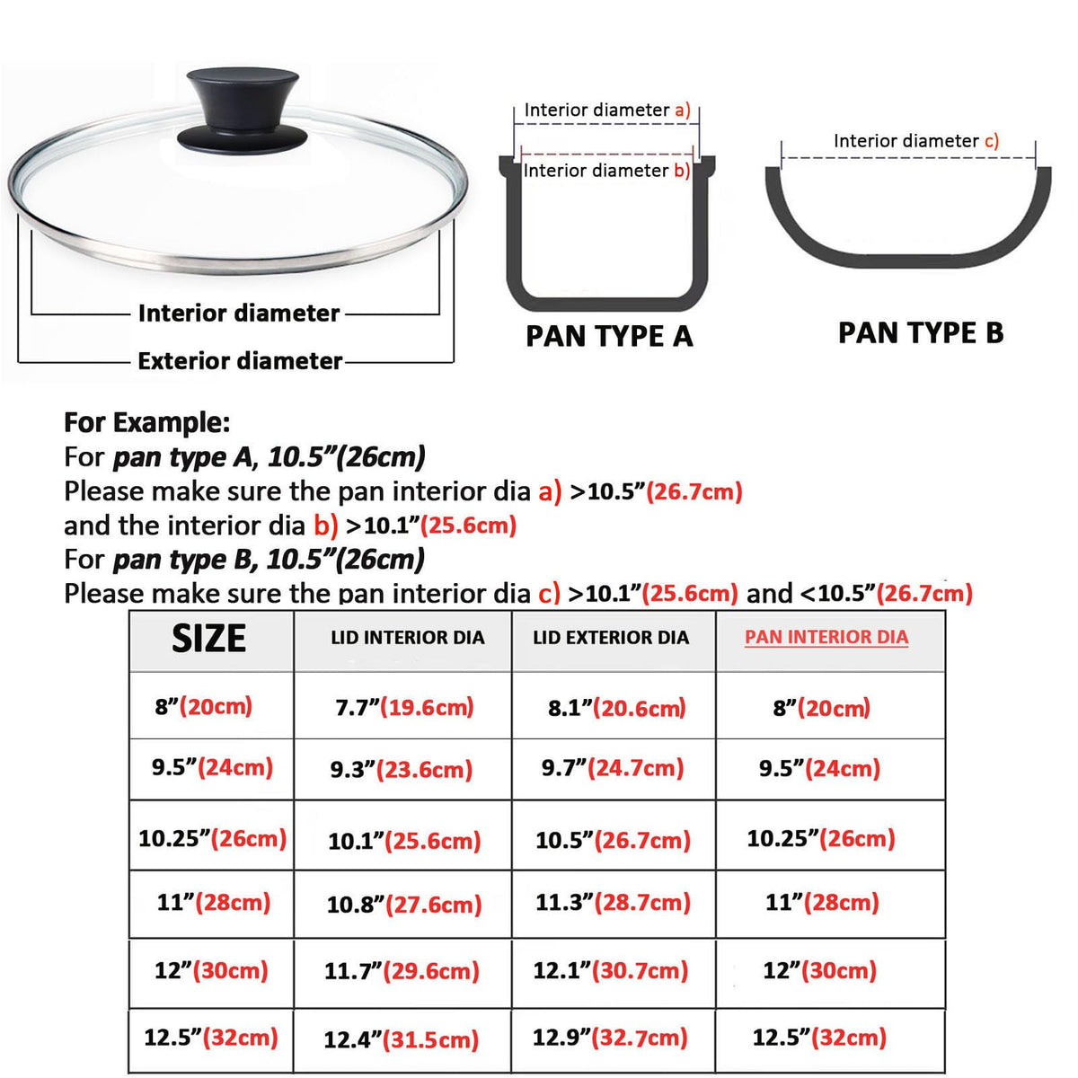 Tempered Glass Lid with Heat Resistant Handle 10.25 In Y98044