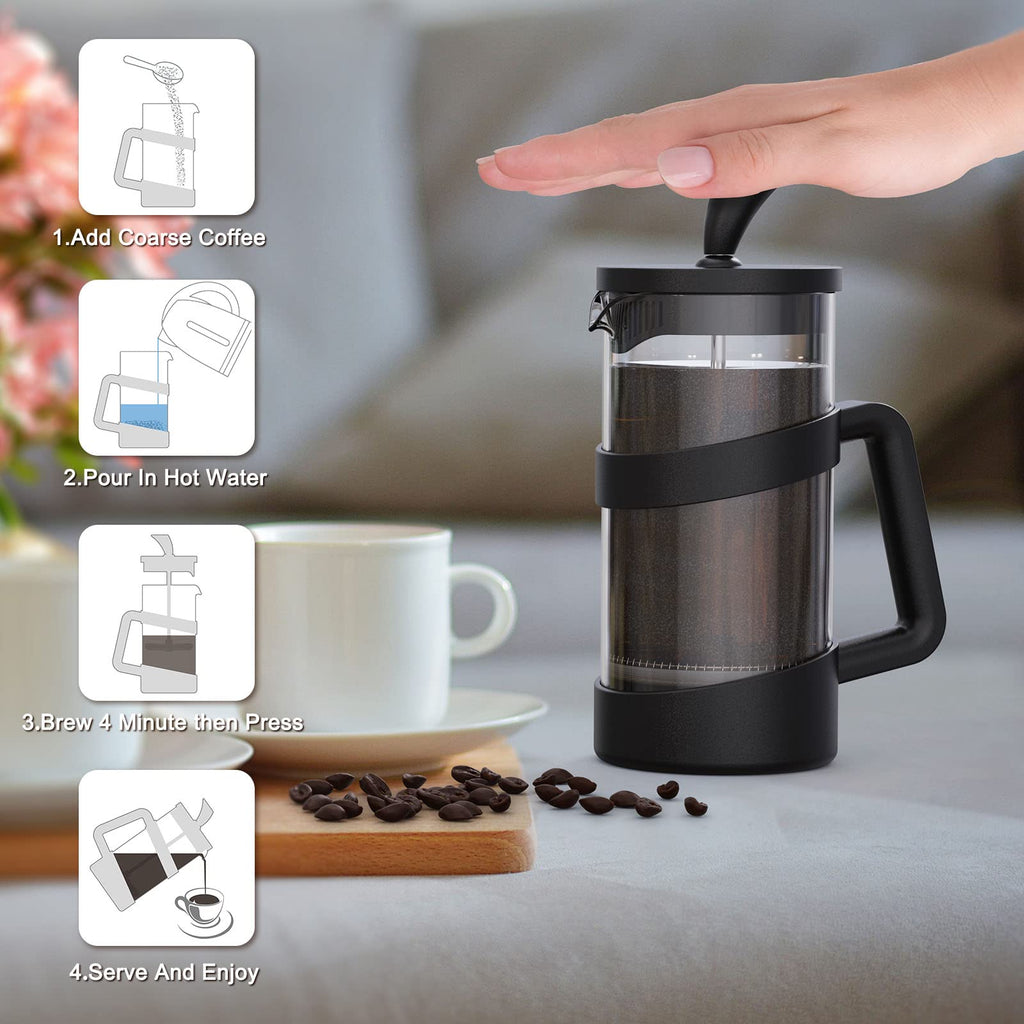 34 oz Glass French Press Coffee Maker F88445