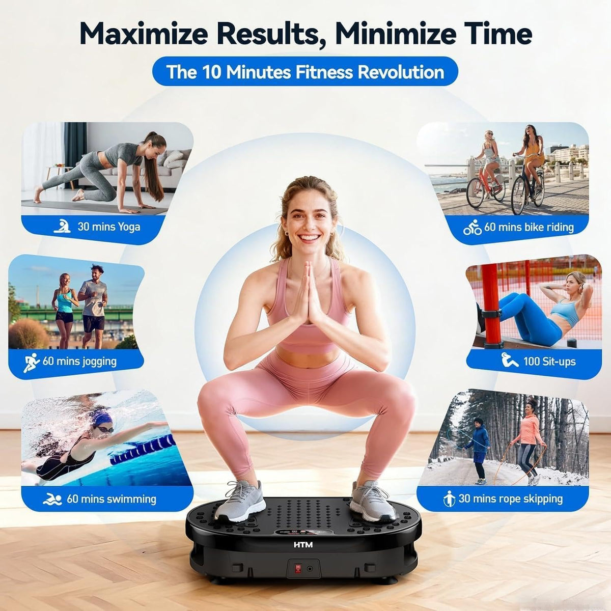 Vibration Plate Exercise Machine with Remote Control B106269