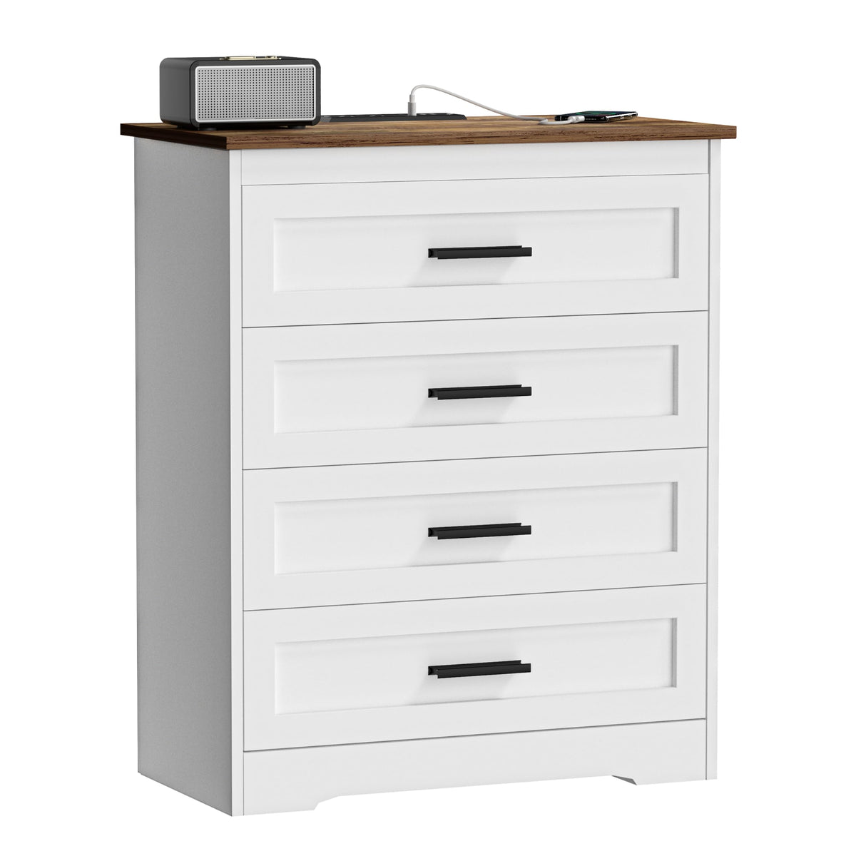 White 4 Drawer Dresser F338