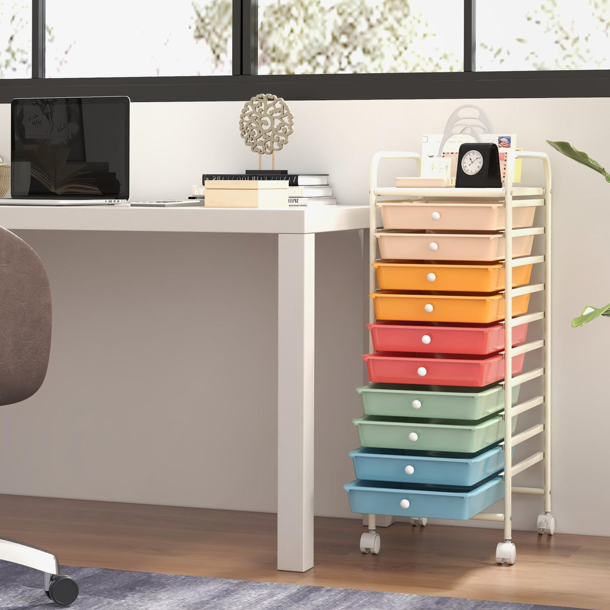 10 Drawer Rolling Storage Cart N779608