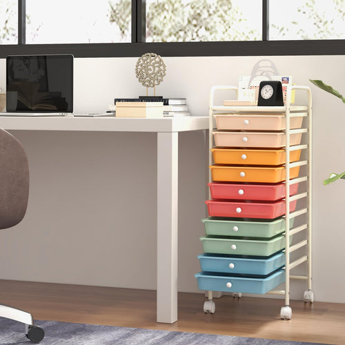 10 Drawer Rolling Storage Cart N779608