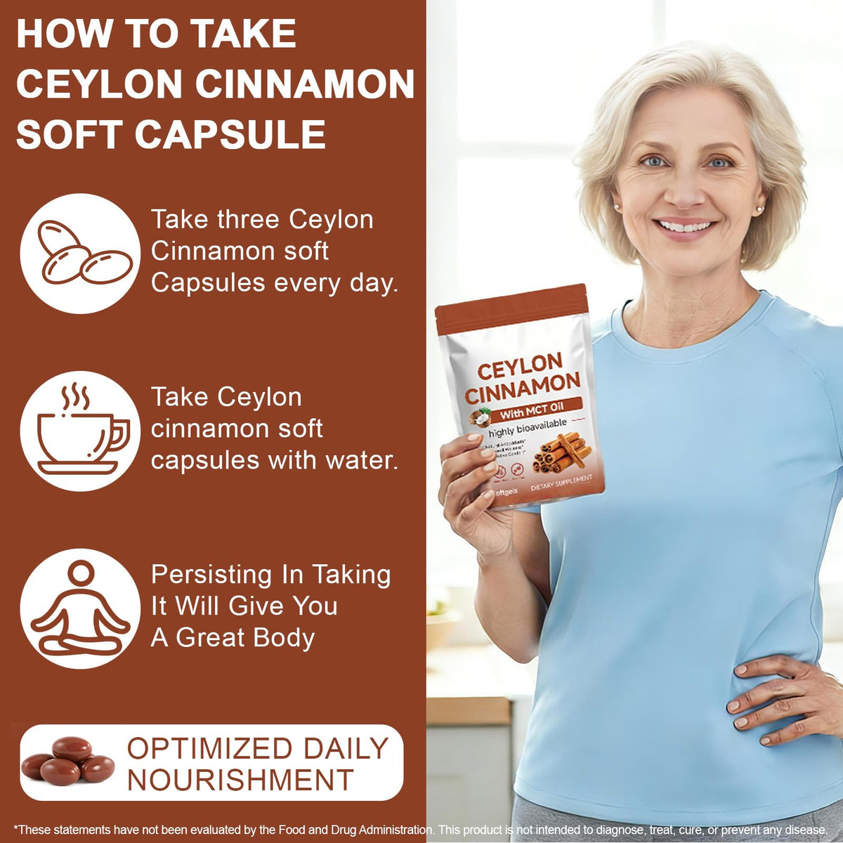 Cinnamon Capsules 300 Softgels with MCT Oil O962
