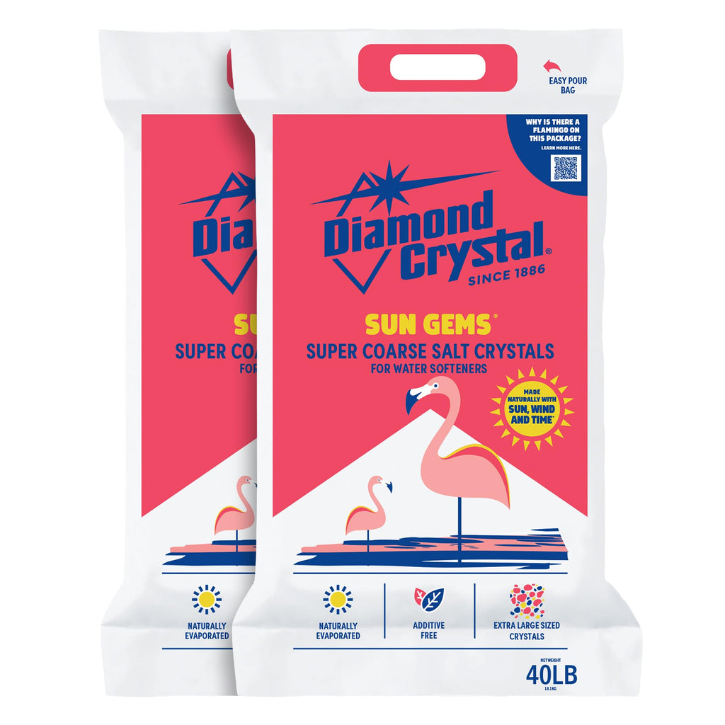 2 Pack Super Coarse Water Softener Salt, 40 Pounds L242
